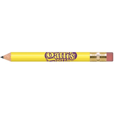 Pastel Yellow Round Golf Pencils with Erasers