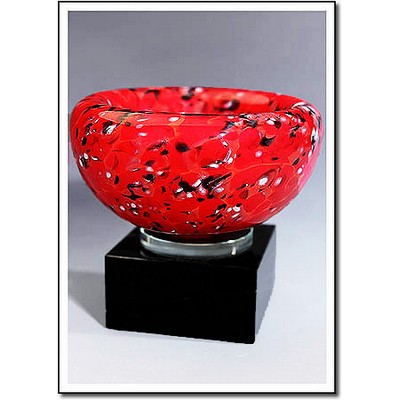 Montserrat Art Glass Bowl w/ Marble Base (6.5"x5.25")