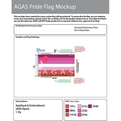 Lipstick Lesbian Deluxe Flag 3'X5'