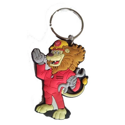 Custom 3D Soft Rubber Key Chains (2 1/2")