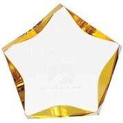 Luminary Star Clear/Gold Acrylic Award - 5-1/4" x 6