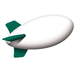 Helium Inflated Blimp, Red, 1 Color ( 16'L x 6'Dia )