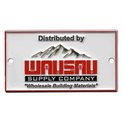 Custom 3D Exterior Nameplate w/Holes (Up to 4.9 Square Inches) (White Plastic)