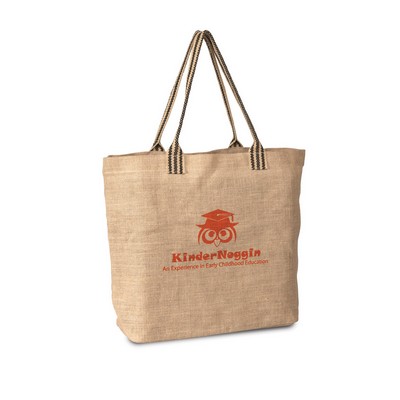 Laminated Jute Beach Bag