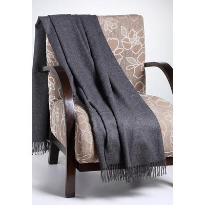 Dark Gray Alpaca Throw Blanket