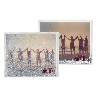 Silver Glitter Acrylic Desktop Photo Frame