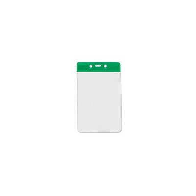 Vinyl Vertical Top Load Badge Holder (2.66"x 4.25")(Green)