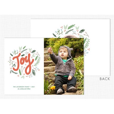 "Joy" Flat 2-Photo Holiday Cards