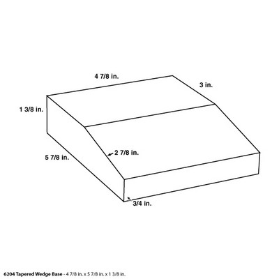 Tapered Front Base - 4 7/8" x 5 7/8" x 1 3/8"