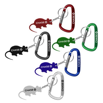 Mouse Shape Bottle Opener Key Chain & 7 Cm Carabiner