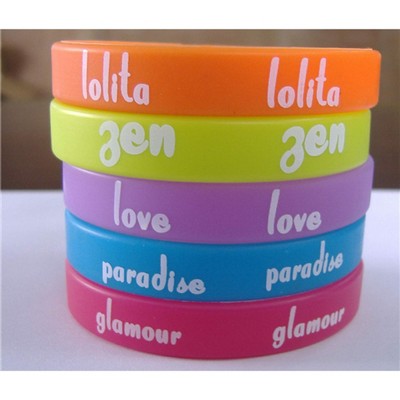 Custom Imprint Silicone Bracelet Wristbands