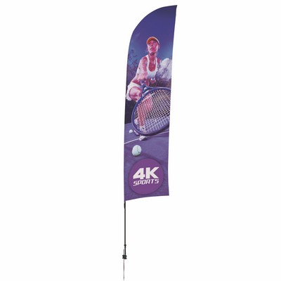 13' Streamline Blade Sail Sign Flag, 1-Sided, Ground Spike