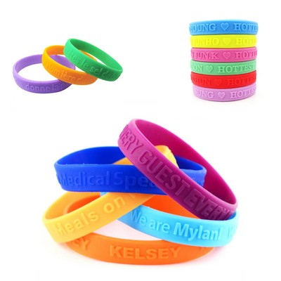 Emboss Silicone Bracelets Wristband