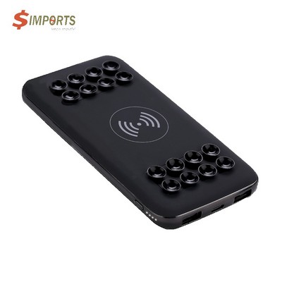 Pikeville 10,000mAh Suction Cup Wireless Power Bank - Simports-10000mAh