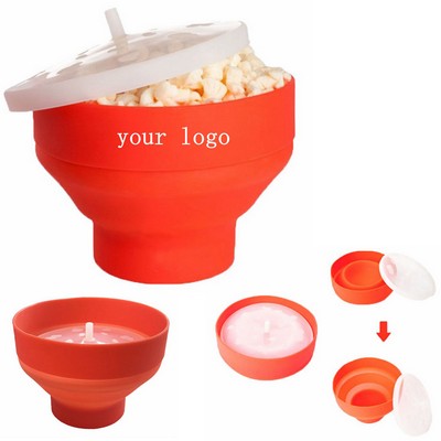 Silicone Microwave Popcorn Popper with Lid