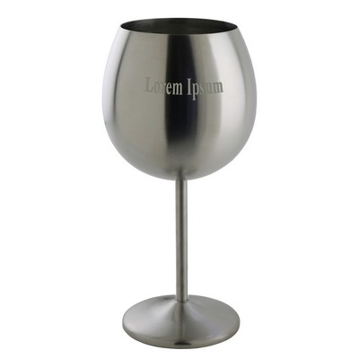 20 Oz. Sera™ Stainless Steel Burgundy Wine Glass