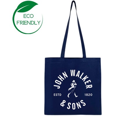 Natural Cotton Tote Bag - Navy Blue