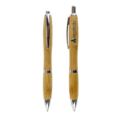 Curvy Bamboo Ballpoint Pen