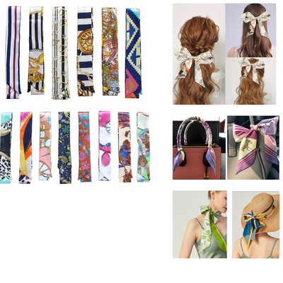 Customized Neckerchief Handbag Handle Ribbon Scarf Band Hair Head Decoration