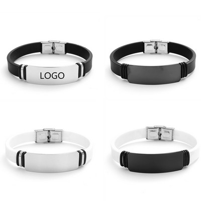 Stainless Steel Silicone Bracelet