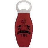 Rose Leatherette Bottle Opener w/Magnet