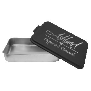 Aluminum Cake Pan w/Black Lid