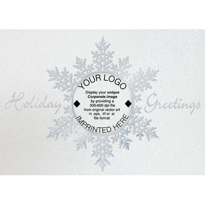 Shimmering Snowflake Logo Christmas Card