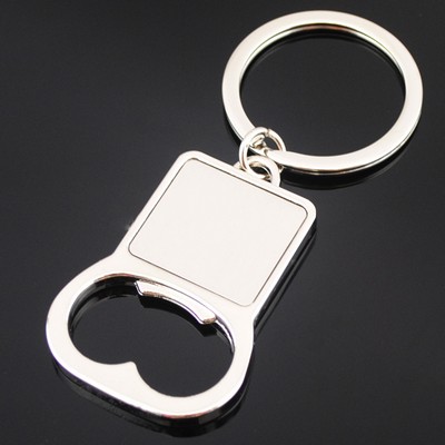 Square Bottle Opener Keychain