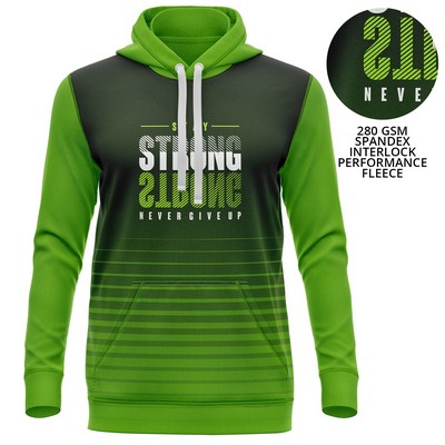 Youth 280 GSM Spandex Interlock Fleece Hoodie w/ Pockets