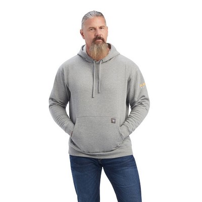 Ariat® Men's Heather Gray Rebar® Workman Pullover Hoodie