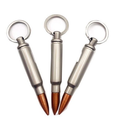 Silver Bullet Shape Key Chain