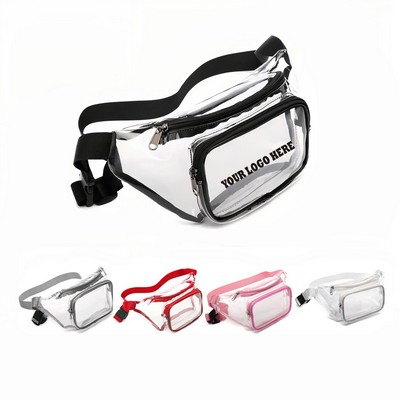 2 Zippers Transparent Fanny Packs