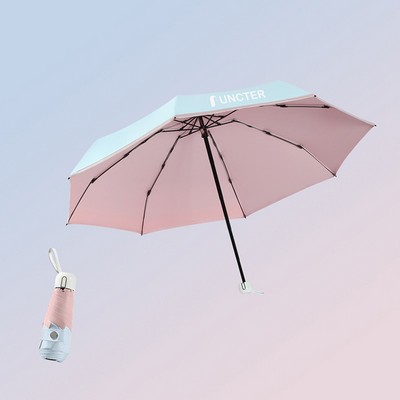 5 Fold Travel Lightweight Protable Pocket Mini Capsule Umbrella Manual Open 8 Panels Umbrella