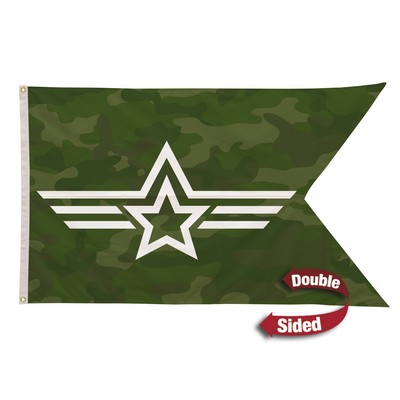 6' x 10' Polyester Guidon Flag Double-Sided