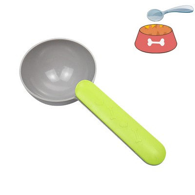 2 In 1 Pet Food Spoon With Bag Sealing Clip