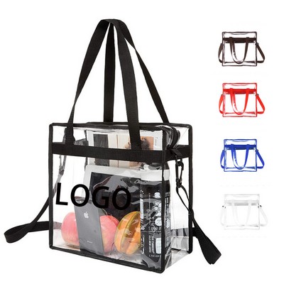 Clear Tote Bag Adjustable Strap Stadium Approved