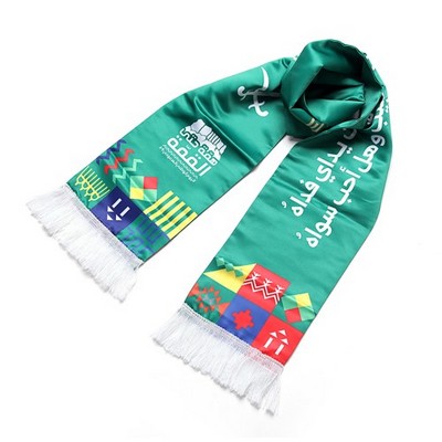 Full Sublimation Twill Ribbon Scarf With Tassel