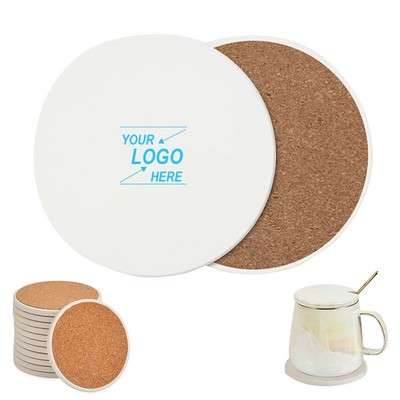 4 Inch Round Ceramic Drink Coaster