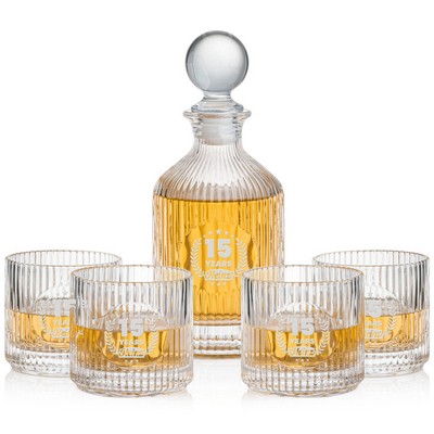 Dillard Decanter & 4 On-the-Rocks