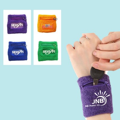 Zippered Wrist Wallet Wristband