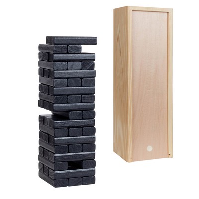 Tumbling Tower with Black Blocks, 12"