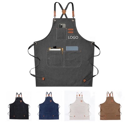 Heavy Duty Adjustable Work Apron With Large Pockets