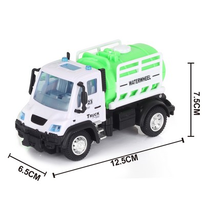 1:64 Pull Back Car Sanitation Tanning Water Truck