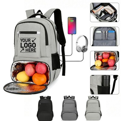 Laptop Backpack with Insulated Cooler Compartment