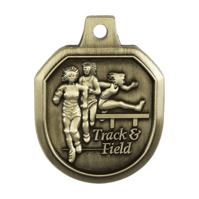 1.5" Female Track & Field Stock Die Cast Medal