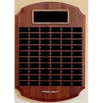 Perpetual Series Walnut Plaque w/ 60 Individual Plates (14"x20")