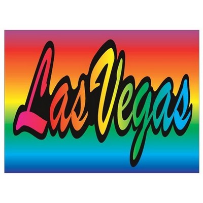 Las Vegas Rectangle Badge w/ Bar Pin (2 1/2"x3 1/2")