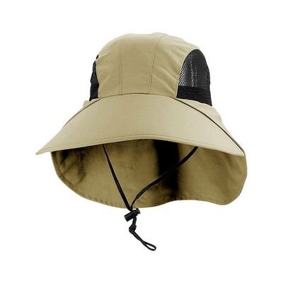 Juniper Large Bill Flap Cap w/ Mesh Side Panels