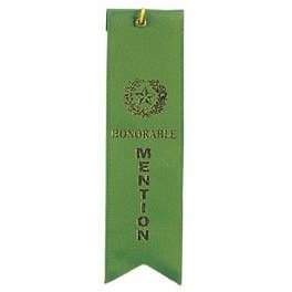 HONORABLE MENTION Ribbon - Green - 2" x 8" long