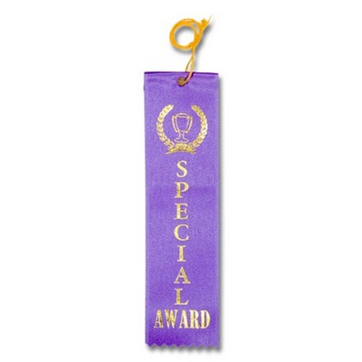 2"x8" Special Award Carded Stock Award Ribbon